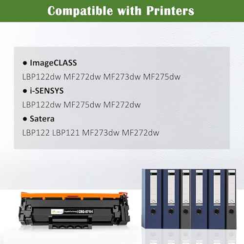 071H CRG-071H CRG071H ( 071 CRG 071 CRG-071 ) Compatible Toner Cartridges [2500 Pages] for Canon ImageCLASS LBP122 LBP122dw LBP120 Series MF270 Series Printers £¨2 * Black, High Capacity