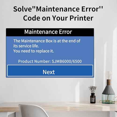 HEG SJMB6000/6500 Maintenance Box C33S021501 for Colorworks CW-C6000A CW-C6000P CW-6030A CW-6030P CW-C6500A C6500au CW-C6500P Series Inkjet Lable Printer(1 Pack)