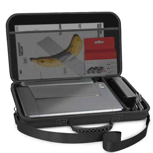 Hard Travel Case for Canon PIXMA TR160 / TR150 / iP110 Wireless Mobile Printer, Printer Storage Bag Organizer with Adjustable Shoulder Strap (Case Only)