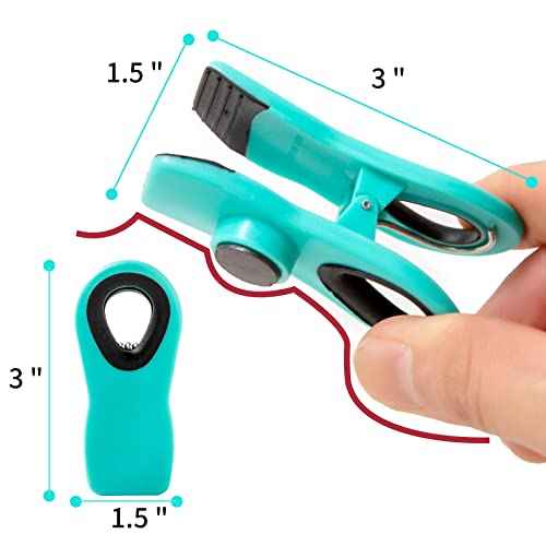 Chip Clips Magnetic Bread Bag Food Package Clips with Silicone Textured Mouth, 10 Pieces in 5 Colors