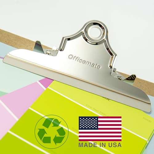 Officemate Recycled Wood Clipboards 3-Pack - Brown, 9x12.5", Rust-Resistant Clip