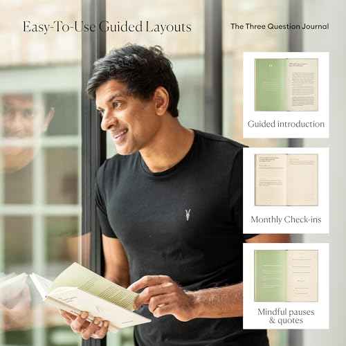 Intelligent Change The Three Question Journal Dr. Rangan Chatterjee - Daily Gratitude 2025 for Mindfulness, Stress Relief, Guided for Daily Mental Wellness Personal Growth - Linen