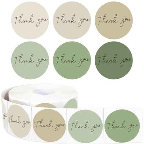 Starboling Thank You Sticker,500pcs 1.5Inch Green Thank You for Supporting My Small Business Stickers,for Supporting My Business Supplies Packing,Envelopes,Gift Wraps and Crafts£¨Green£©