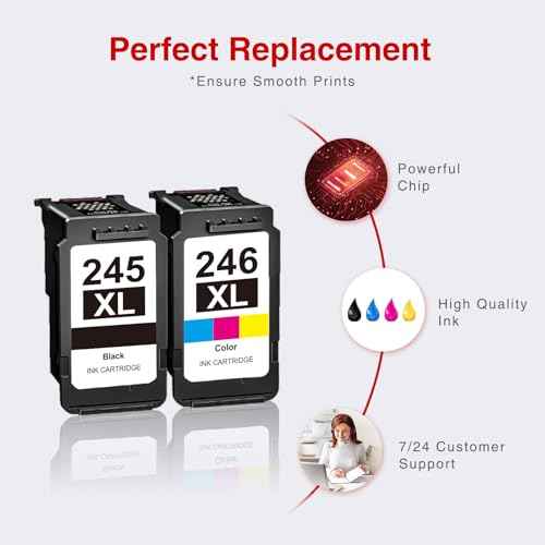 Starink 246XL 245XL Ink Cartridge Replacement for Canon Ink 245 and 246 PG-245XL CL-246XL Compatible with Canon 245XL 246XL Combo Pack for Pixma MX490 MX492 MG2522 TR4522 TR4520 TS3122 TS3322 Printers