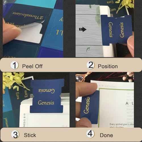 Bible Tabs, Large Print Laminated Bible Tabs for Women and Men, Easy to Read Bible Book Tabs for Study Bible, Index Tabs for Old and New Testament, Bible Labels Tabs for Christian Gift, Blue
