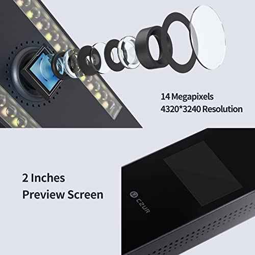 CZUR Aura Pro Book & Document Scanner,Capture A3 & A4, Auto-Flatten & Deskew Powered by AI Technology, Foldable & Portable, Compatible with Windows & Mac OS