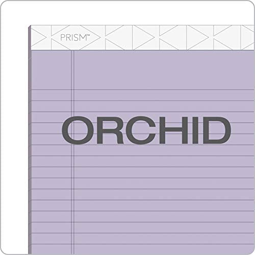 TOPS Prism Writing Pads, 8-1/2" x 11-3/4", Legal Rule, Orchid, Perforated, 50 Sheets, 12 Pack (63140)