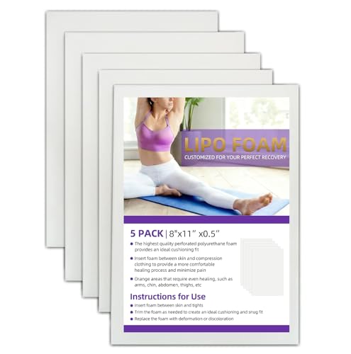 Hayunfiys 5 Pack Post Surgery Liposuction Foam Pads for Abdominal Compression Recovery