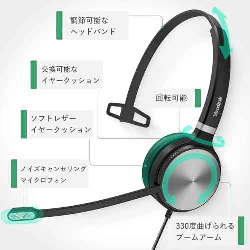 Yealink YEA-YHS36-MONO 1308020 Yhs36 Mono Wired Headset