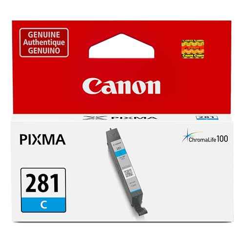 Canon CLI-281 Genuine Cyan Ink Tank, Compatible with TR8520, TS9120,TS8120, TS6120, TS9521C/a, TS9520/a, TS8220, TS6220, TS8320, TS6320, TS702/a, and TR8620/a Series Printers
