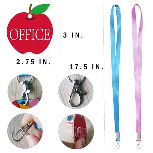 Hall Passes for Classrooms Must Haves, 6 First Day of School Teacher Organization Supplies Gifts Bathroom Lanyards Set for Elementary Middle High Students Restroom Library Office Nurse Bulk Pass