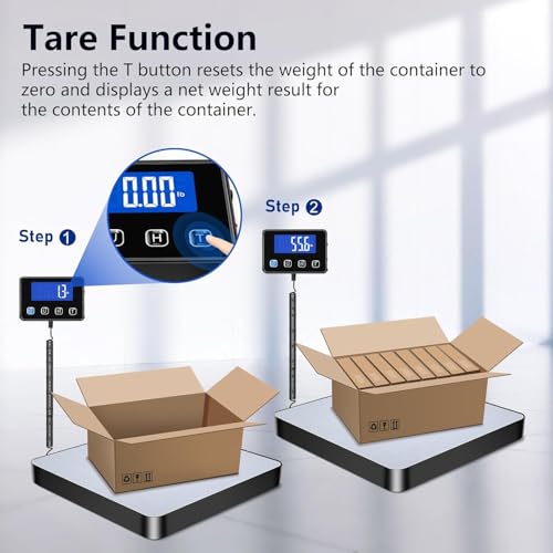 KUAIVO Silver Digital Shipping Scale 440lb/0.35oz with Hold/Tare for Postal & Business Use