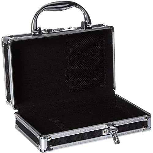 Vaultz Medicine Safe Case w/Combination Lock - Pack of 1 Cases, 8.35 x 5 x 2.5" - Black