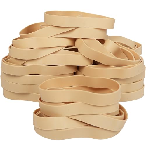 Large Rubber Bands 40 Pcs Size105 Heavy Duty Beig﻿e 5.12" Length – Multipurpose Elastic