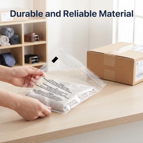 6 x 9 Self Seal Clear Poly Bags 1000 Count with Suffocation Warning - Spartan Industrial