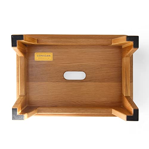 Oak Step Stool 6.5" High - Solid USA Oak, No Assembly, Non-Slip Mat, Natural Color