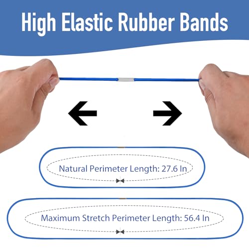 Hongmed Multi 3-Pack Trash Can Rubber Bands fits 13-30 gal, Heavy-Duty Bag Holder Set (Black/Blue/Green)