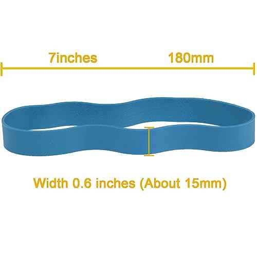 Rubber Bands Size#107 Heavy Duty Big Wide rubber band 30PCS Elastic Bands for Office Supply Trash Can File Folders Litter Box Rubber Bands (Blue)