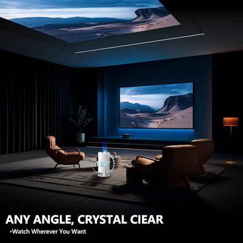 Wireless Mini Projector with WIFI, 4K 1080P Support Portable Projector 180¡Æ Rotatable. 17"-130" Screen Movie Projector. Compatible for Smartphone, Laptop, PC