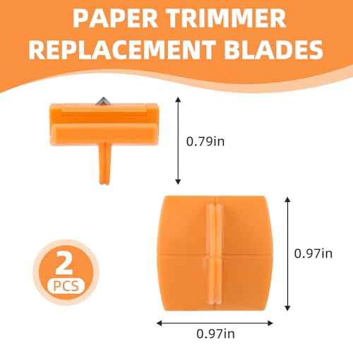 157400-1001 Paper Cutter Blades Replacement for Fiskars Paper Trimmer TripleTrack High Profile Blades, Portable Paper Cutter Style I Blade 1968701005 for Cutting and Scoring- 2 Pack