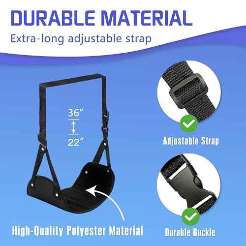 2-Pack Airplane Foot Hammock for Plane Travel - Travel Essentials Length Adjustable Airplane Foot Rest Under Desk -Long Flight Must Haves