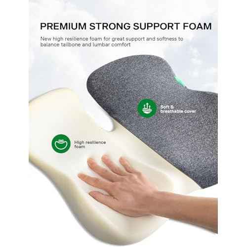 Medisana Seat Cushion, SC 150G Seat Cushions for Office Chairs, Car Seat, Wheelchair - Sciatica & Tailbone & Coccyx Pain Relief Pillow for Driver Sedentary People£¨Size:19.6 * 16.6 * 3.7 in-Grey£©