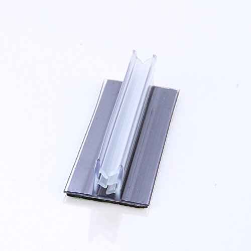 One Sign Holder, Multiple Uses: 1" x 3" 3M Adhesive Base Sign Holders for Counters, Warehouses, and Sneeze Guards (100 Pack)