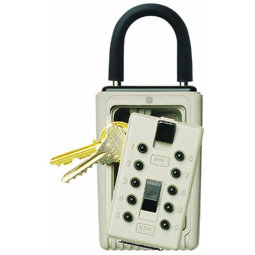 Kidde AccessPoint 001404 KeySafe 3-Key Portable Push Button Key Safe Box, Clay