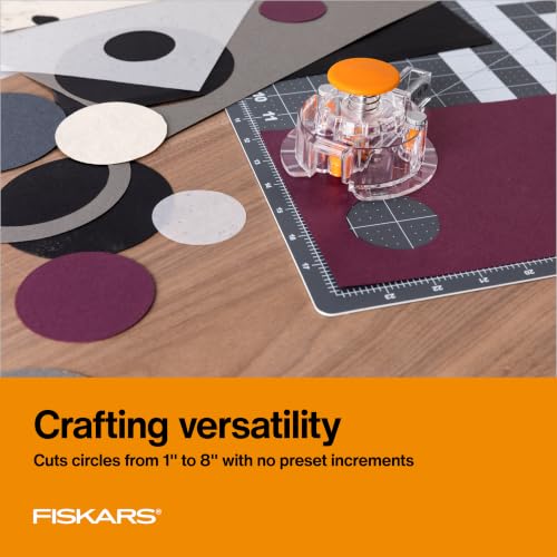Fiskars Circle Cutter with 3 Replacement Blades for Precise Scrapbooking & Crafts