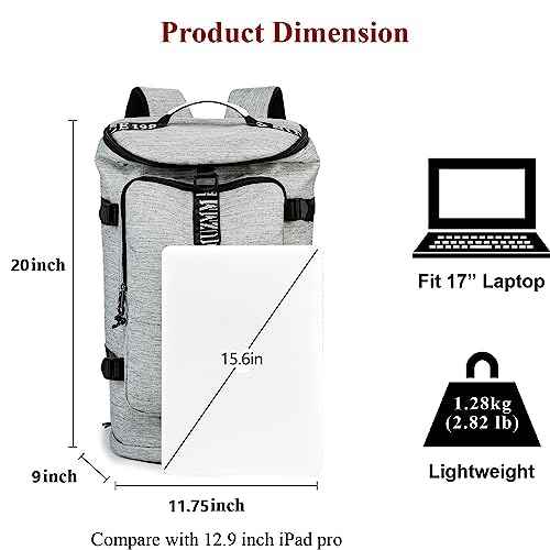 Gym Duffle Bag Waterproof black Laptop Backpack Suitable for Hiking, Fishing, Travel 40L Large Capacity Trendy Cool Lightweight Backpack for Men and Women