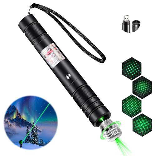 Laser Pointer High Power, Green Laser Pointer Indicator Light, Long Range Lazer Pointer for Hiking, USB Charge