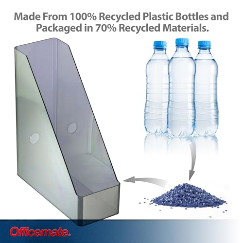 Officemate Recycled Magazine File, Smoke Gray (21510)