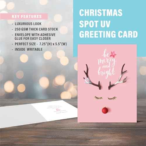 easykart labels 72 Christmas Greeting Cards Assortment, High gloss Spot UV,7.25 x 5.5 Inch with Seal Stickers For Friends, Family and loved Ones