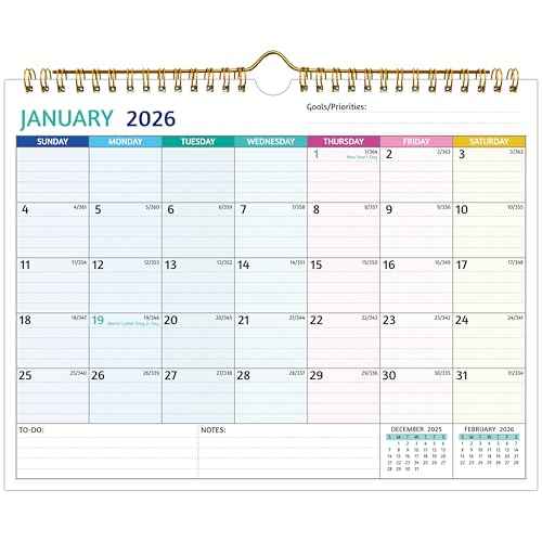 Wall Calendar 2026-2027 ? 2 Year Calendar 2026-2027, 11 x 8.5 In, Jan 2026 - Dec 2027, 2026 Calendar 24 Months, Small Monthly Calendar 2026, with Ruled Blocks, Thick Paper, Holidays, To-dos £¦ Notes