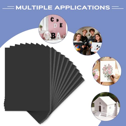 Golden State Art Foam Boards 5x7 Black 25 Pack 3/16 Inch Thick for Crafts & Projects