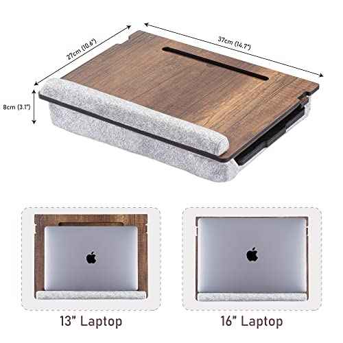 Lap Desk for Laptop - Laptop Tray with Cushion, Portable Lap Desk for Lap, Adjustable Lapdesk, Couch Lap top Table for Work, Ergonomic Lap top Stand for Bed