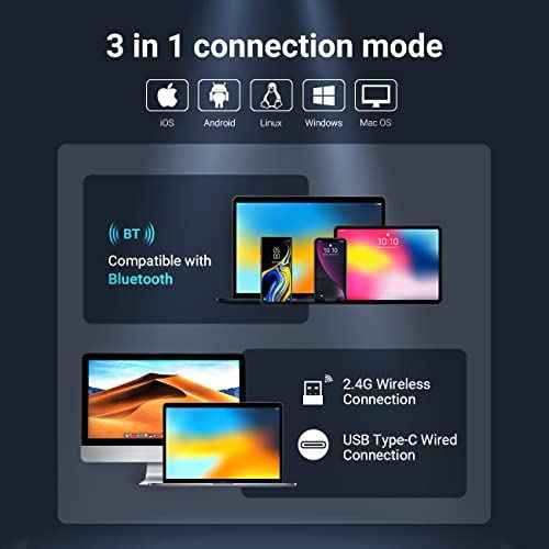 Tera Wireless 1D 2D QR Barcode Scanner Portable Back Clip 3 in 1 2.4GHz Wireless & USB Wired & Compatible with Bluetooth Mini Pocket Bar Code Reader for Smartphones Android Mac OS Windows 0013