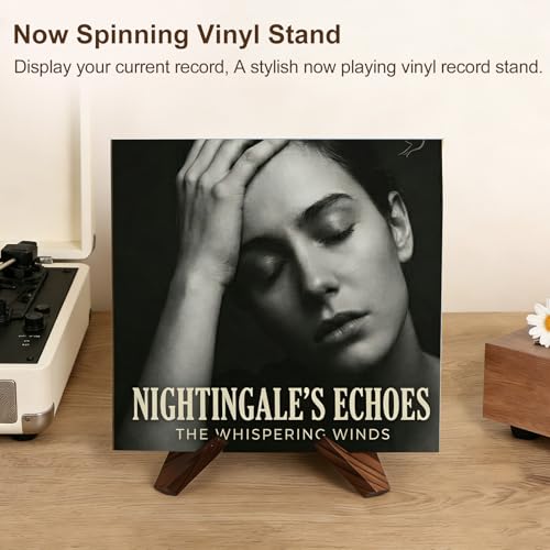 YBONRSQ Vinyl Record Stand – X-Frame 12" Album Holder, No-Tools Display