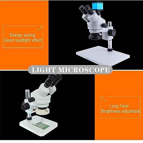 Microscope Ring Light, Light LED 144B-ZK Illuminator for lab Stereo/Camera/Monocular Binocular Trinocular Lens (White)