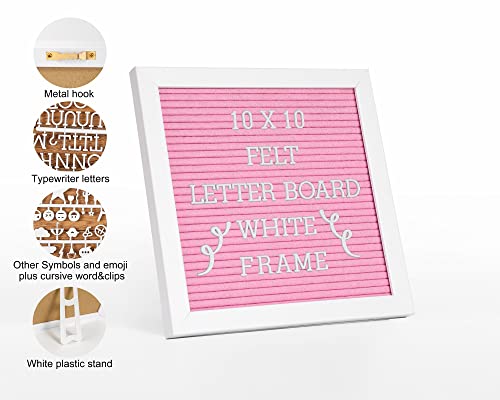 G GAMIT White & Pink 10x10 Letter Board Sign with Stand & Canvas Bag