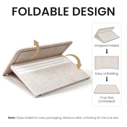 Oatmeal Large Felt Bulletin Board 24x17 Inches with 40 Pushpins - Foldable Office & Home Notice Board