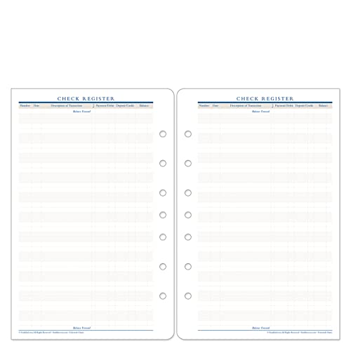 FranklinCovey Classic Check Register for Planners - 50 Pages