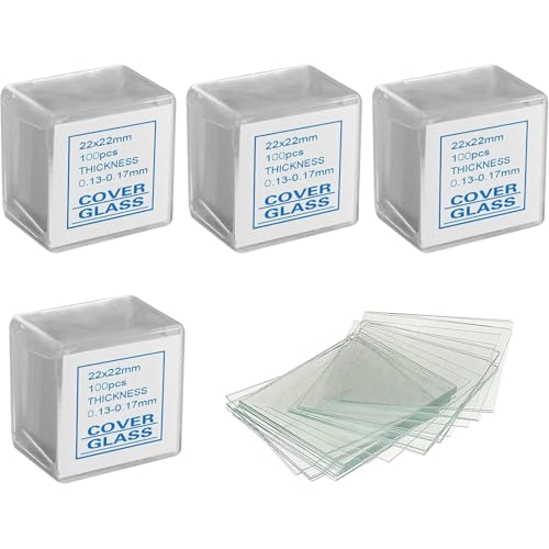 22x22mm Microscope Cover Slips 500 pcs Premium Optical Glass for Lab & Education