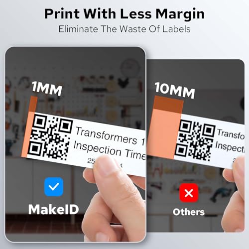 Makeid P31S Portable Industrial Label Maker with Tape - 300 DPI, Rechargeable