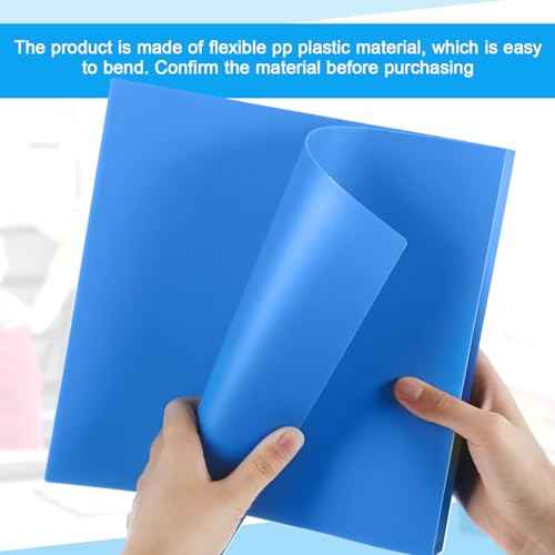 Henoyso 16 Pcs 1/2 Inch 3 Ring Binder with Clear Cover Plastic Flexible Fit Letter Size 8.5" x 11" Paper Holds 100 Sheets Versatile Binders for School Office Home,1 Pocket (Blue)