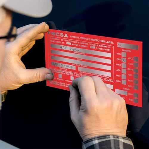Annual Vehicle Inspection Report Form 30-pk 3-Ply Carbonless Red FMCSA Label Aluminum