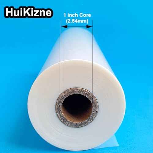 12.6Inchx656Ft Standard Matte Thermal Laminating Film BOPP Thermal Film Hot Roll Laminating Film, 1Inch Core, 1Mil(28mic) Thickness Laminate Rolls