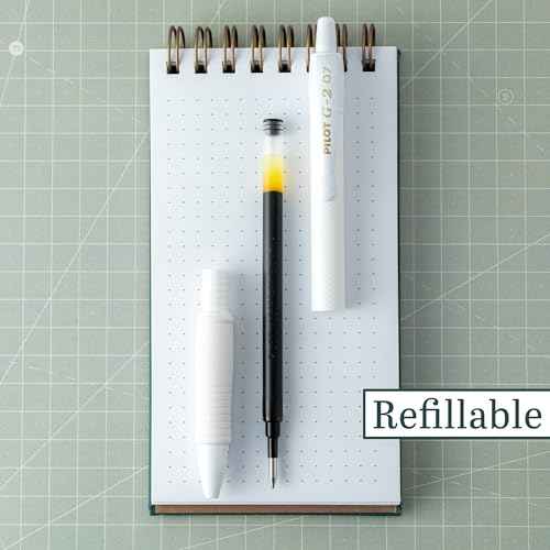 PILOT G2 Premium Gel Roller Pens, Edge White Pen, Sensory Writing Experience, Fine Point 0.7 mm, 8ct Box - Ideal for School, Journaling & Office Writing