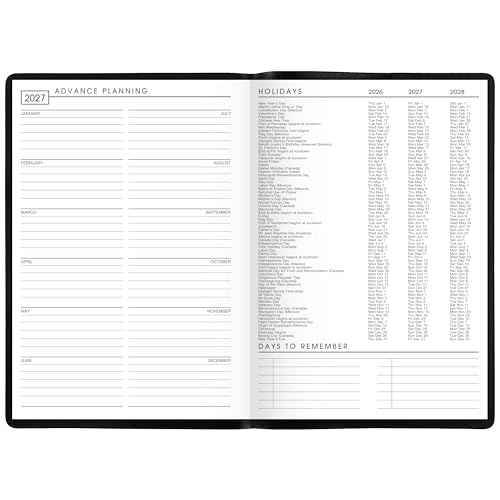 AT-A-GLANCE 2026 Planner, Monthly, 7" x 10", Large, Designer Cover, Black (704320526)