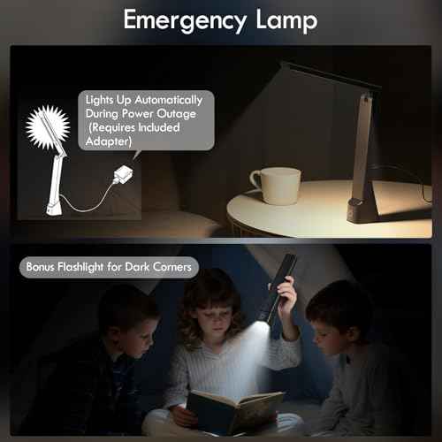 WILIT Foldable Rechargeable Desk Lamp with Torch Light ? Battery Operated Lamp for College Dorm Room, Portable Small Table Lamp for Home, Office, Bedside, Classroom, Reading, Nail, Craft